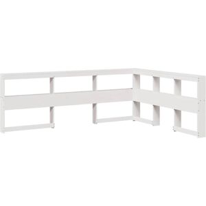 vidaXL Ryg- og fodbrædt Hvid - L-formet Massivt Fyrretræ til 160 cm Seng vidaXL Ryg- og fodbrædt Hvid - L-formet Massivt Fyrretræ til 160 cm Seng