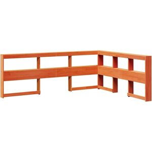 vidaXL Brown Bookcase Headboard - Bedroom Storage & Support vidaXL Brown Bookcase Headboard - Bedroom Storage & Support