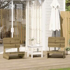 VidaXL Garden Chairs 2 pcs Pine Wood Brown - Garden Chairs VidaXL Garden Chairs 2 pcs Pine Wood Brown - Garden Chairs
