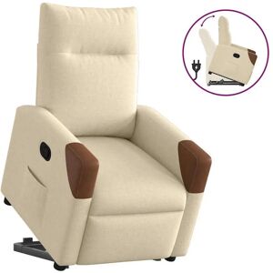 Chaise d'accent VidaXL - Tissu crème - Confortable et Durable - Publicité Chaise d'accent VidaXL - Tissu crème - Confortable et Durable - Publicité