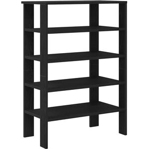 vidaXL Black Wooden Shoe Rack - Shoe Storage Organizer vidaXL Black Wooden Shoe Rack - Shoe Storage Organizer