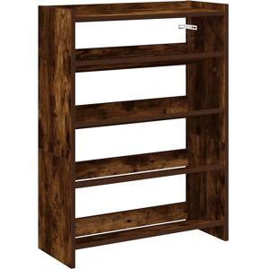 vidaXL Smoked Oak 80x25x61.5 cm Shoe Rack - Shoe Storage Shelf vidaXL Smoked Oak 80x25x61.5 cm Shoe Rack - Shoe Storage Shelf