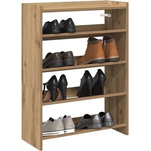 vidaXL Artisan Oak 80x25x61.5 cm Shoe Rack - Shoe Storage Shelf vidaXL Artisan Oak 80x25x61.5 cm Shoe Rack - Shoe Storage Shelf