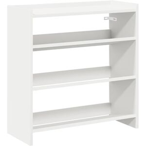 vidaXL Shoe Rack White 60x25x62 cm Engineered Wood - Shoe Storage Shelf vidaXL Shoe Rack White 60x25x62 cm Engineered Wood - Shoe Storage Shelf