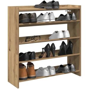 vidaXL Artisan Oak Shoe Rack 80x25x81 cm - Shoe Storage Shelf vidaXL Artisan Oak Shoe Rack 80x25x81 cm - Shoe Storage Shelf