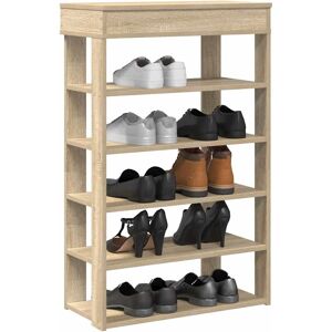vidaXL Sonoma Oak Shoe Rack - 60x30x98 cm Storage Shelf vidaXL Sonoma Oak Shoe Rack - 60x30x98 cm Storage Shelf