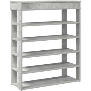 vidaXL Grey Concrete Shoe Rack 80x30x98 cm - Shoe Storage Shelf vidaXL Grey Concrete Shoe Rack 80x30x98 cm - Shoe Storage Shelf