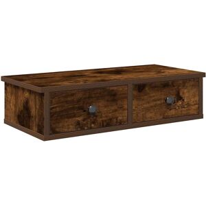 VidaXL Wall Shelf with Drawers - 60x25x15 cm - Wooden Oak Shelf VidaXL Wall Shelf with Drawers - 60x25x15 cm - Wooden Oak Shelf