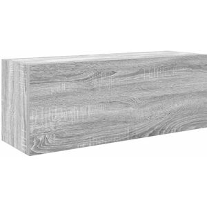 vidaXL Bathroom Wall Cabinet Grey Sonoma 80x25x30 cm - Bathroom Storage Cabinet vidaXL Bathroom Wall Cabinet Grey Sonoma 80x25x30 cm - Bathroom Storage Cabinet