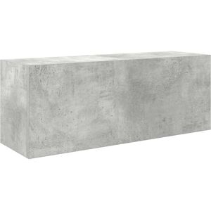 vidaXL Bathroom Wall Cabinet Concrete Grey 80x25x40 cm - Bathroom Storage vidaXL Bathroom Wall Cabinet Concrete Grey 80x25x40 cm - Bathroom Storage