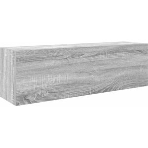 vidaXL Bathroom Wall Cabinet Grey Sonoma 100x25x30 cm - Bathroom Storage Cabinet vidaXL Bathroom Wall Cabinet Grey Sonoma 100x25x30 cm - Bathroom Storage Cabinet