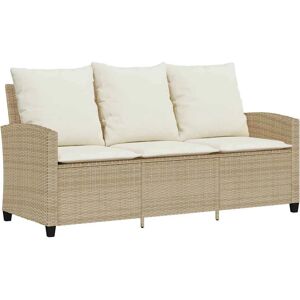 VidaXL Havemøbler 3-personers sofa i beige kunstflet VidaXL Havemøbler 3-personers sofa i beige kunstflet