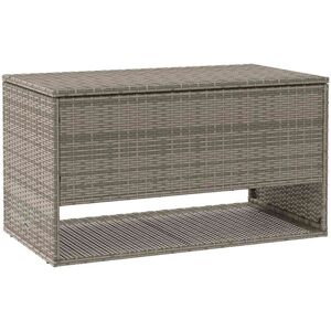 vidaXL Storage Box - 100x55x55.5 cm, Gray, Outdoor Rattan vidaXL Storage Box - 100x55x55.5 cm, Gray, Outdoor Rattan