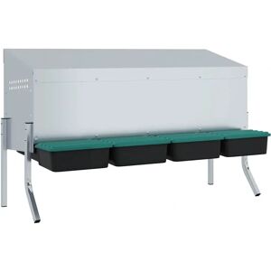 vidaXL Hühner-Nistkasten 4 Fächer mit Beinen Verzinkter Stahl Silber 110 x 50 x 63/68 cm vidaXL Hühner-Nistkasten 4 Fächer mit Beinen Verzinkter Stahl Silber 110 x 50 x 63/68 cm