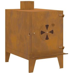 vidaXL Camping Stove 35x50x60 cm Corten Steel Brown - Camping Stove vidaXL Camping Stove 35x50x60 cm Corten Steel Brown - Camping Stove