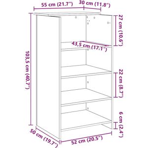 vidaXL 859020 grey sonoma Desk - Reception Desk vidaXL 859020 grey sonoma Desk - Reception Desk