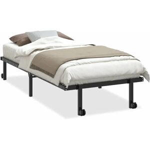 vidaXL Bettgestell - Stahl, Schwarz, Klappbar, 90x190 cm vidaXL Bettgestell - Stahl, Schwarz, Klappbar, 90x190 cm