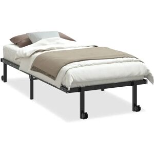 Estructura de cama plegable de acero negro 90x200 cm vidaXL Estructura de cama plegable de acero negro 90x200 cm vidaXL