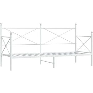vidaXL Dagbed uten madrass hvit 80x200 cm stål vidaXL Dagbed uten madrass hvit 80x200 cm stål