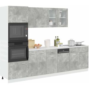 VidaXL 7 Piece Bathroom Furniture Set - Concrete Grey VidaXL 7 Piece Bathroom Furniture Set - Concrete Grey