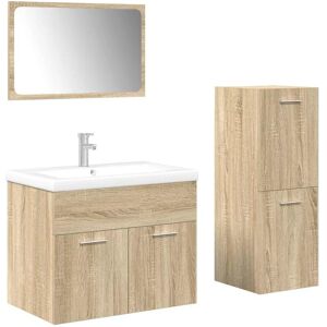 vidaXL Sonoma Tammen 4-osainen kylpyhuonekalustesetti - Kylpyhuonekalusteet vidaXL Sonoma Tammen 4-osainen kylpyhuonekalustesetti - Kylpyhuonekalusteet