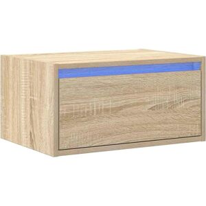 VidaXL Wall-mounted TV Cabinet - Sonoma Oak - Space Saving & LED Lights VidaXL Wall-mounted TV Cabinet - Sonoma Oak - Space Saving & LED Lights