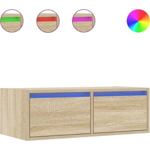 vidaXL TV Cabinet Sonoma Oak LED Lights - TV Cabinet vidaXL TV Cabinet Sonoma Oak LED Lights - TV Cabinet