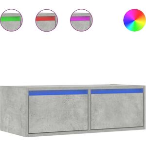 vidaXL TV Cabinet with LED Lights Concrete Grey - TV Cabinet vidaXL TV Cabinet with LED Lights Concrete Grey - TV Cabinet