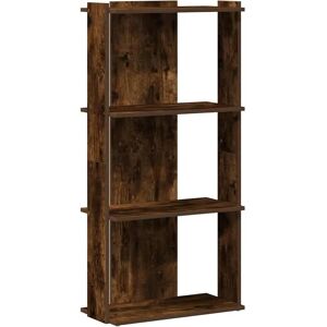 vidaXL Bookcase 3-Tier Smoked Oak - Bookcase vidaXL Bookcase 3-Tier Smoked Oak - Bookcase