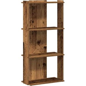 vidaXL Bookcase 3-Tier Old Wood - Bookcase vidaXL Bookcase 3-Tier Old Wood - Bookcase
