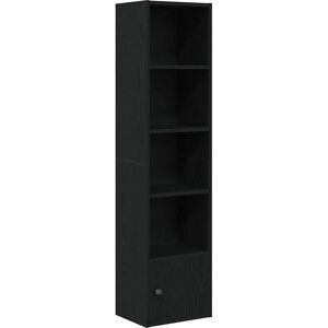 vidaXL 860347 Zwart Eiken Boekenkast - Woonkamermeubel vidaXL 860347 Zwart Eiken Boekenkast - Woonkamermeubel