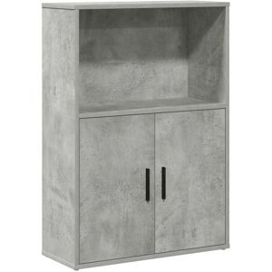 vidaXL Boekenkast Beton Grijs 60x24x85 cm Ingegengericht Hout - Boekenkast vidaXL Boekenkast Beton Grijs 60x24x85 cm Ingegengericht Hout - Boekenkast