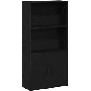 vidaXL Sonoma Oak Bookcase - 60x24x120 cm - Black - Bookcase vidaXL Sonoma Oak Bookcase - 60x24x120 cm - Black - Bookcase