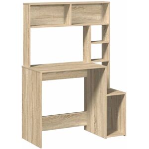 vidaXL Sonoma Eik Skrivebord med Hyller - Skrivebord vidaXL Sonoma Eik Skrivebord med Hyller - Skrivebord