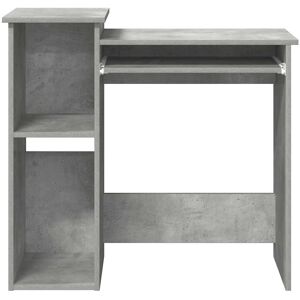 vidaXL Desk with Shelves Concrete Grey - Desk vidaXL Desk with Shelves Concrete Grey - Desk