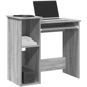 vidaXL 860450 Grey Sonoma Office Desk with Shelves vidaXL 860450 Grey Sonoma Office Desk with Shelves