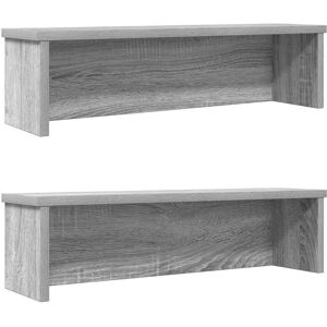 vidaXL Grey Sonoma Stackable Kitchen Shelves - Kitchen Shelves vidaXL Grey Sonoma Stackable Kitchen Shelves - Kitchen Shelves