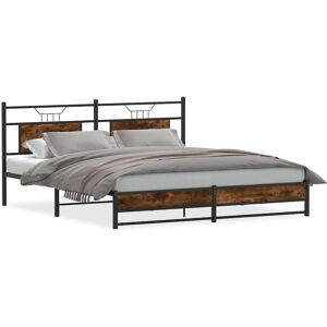 vidaXL Bedframe - 180x200cm - Rookeik - Duurzaam staal vidaXL Bedframe - 180x200cm - Rookeik - Duurzaam staal