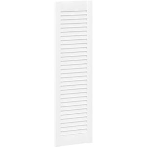 Portes d'armoire en bois de pin blanc avec design à persiennes - 2 pièces Portes d'armoire en bois de pin blanc avec design à persiennes - 2 pièces