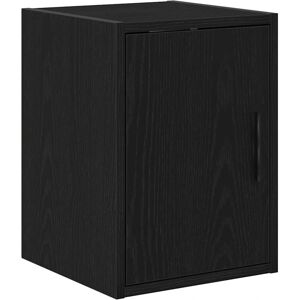 vidaXL Black Engineered Wood Garage Wall Cabinet - Wall Cabinet vidaXL Black Engineered Wood Garage Wall Cabinet - Wall Cabinet