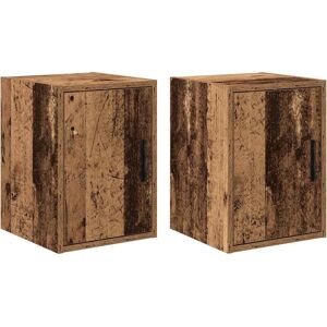 vidaXL Garage Wall Cabinets - Old Wood - Storage for Garage vidaXL Garage Wall Cabinets - Old Wood - Storage for Garage