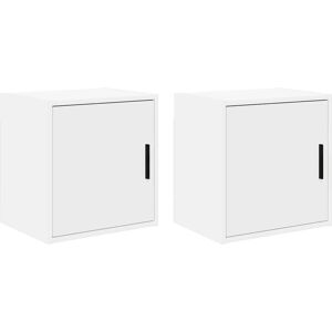 vidaXL - Wall Cabinets 2 pcs for Garage Engineered Wood White - Wall Cabinets vidaXL - Wall Cabinets 2 pcs for Garage Engineered Wood White - Wall Cabinets