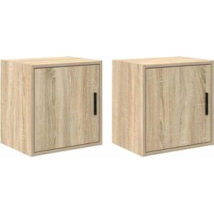 vidaXL Wall Cabinets 2 pcs Brown - Storage Furniture vidaXL Wall Cabinets 2 pcs Brown - Storage Furniture