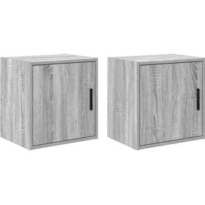 vidaXL Wall Cabinets 2 pcs Grey Sonoma Wood-Effect - Garage Storage vidaXL Wall Cabinets 2 pcs Grey Sonoma Wood-Effect - Garage Storage