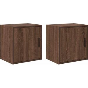 vidaXL Garage Wall Cabinet - Brown Oak Storage Solution vidaXL Garage Wall Cabinet - Brown Oak Storage Solution