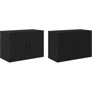 vidaXL Wall Cabinet Black - Garage Storage Organiser vidaXL Wall Cabinet Black - Garage Storage Organiser