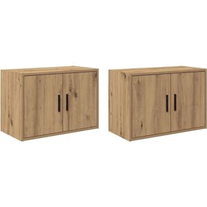 vidaXL Wall Cabinet Artisan Oak - 60x30x41cm, 2 pcs vidaXL Wall Cabinet Artisan Oak - 60x30x41cm, 2 pcs