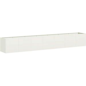 Jardinera en acier blanc vidaXL 280x40x40 cm - Pot de jardin - Publicité Jardinera en acier blanc vidaXL 280x40x40 cm - Pot de jardin - Publicité