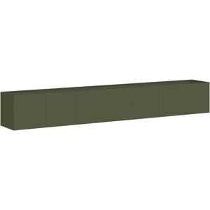vidaXL Jardinière Vert Olive 280x40x40 cm - Jardin vidaXL Jardinière Vert Olive 280x40x40 cm - Jardin