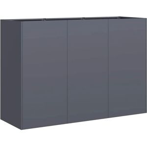 vidaXL Anthracite Steel Garden Planter - Outdoor Flower Pot & Raised Bed vidaXL Anthracite Steel Garden Planter - Outdoor Flower Pot & Raised Bed